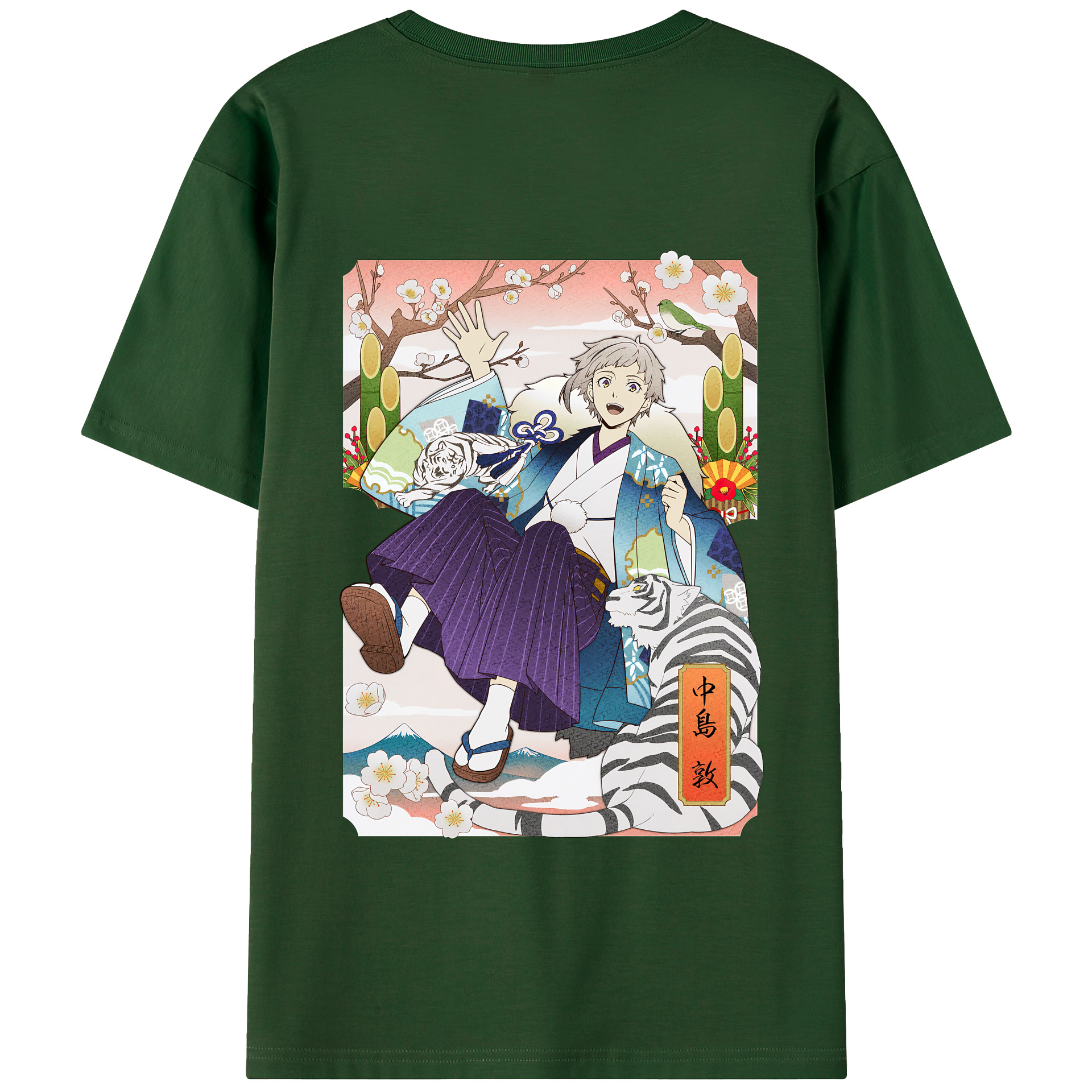 （画像用） 文豪ストレイドッグス Bungo Stray Dogs 綿100％半袖Tシャツ（背面プリント）